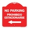 Signmission No Parking-Prohibido Estacionarse, Red & White Aluminum Architectural Sign, 18" x 18", RW-1818-23797 A-DES-RW-1818-23797 - alternate 1